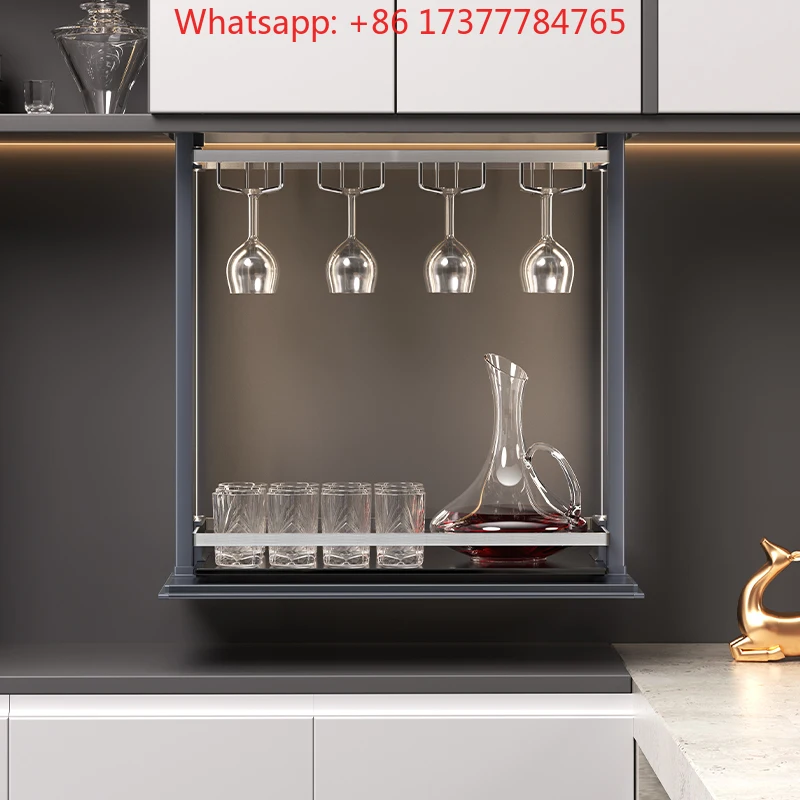 Cabinet Wine Glass Organizer Smart Electric Automatic Cocktail Goblet Holder Tools