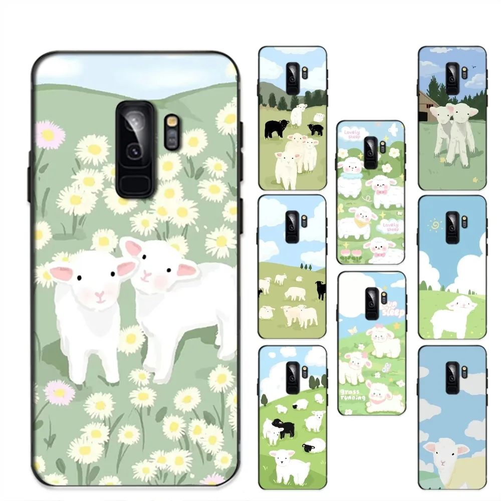 

Cute Lamb Sheep Phone Case For Samsung S 20 21 22 23 plus Ultra for Redmi Note 8 9 10 11 for Huawei Y 5 6 9