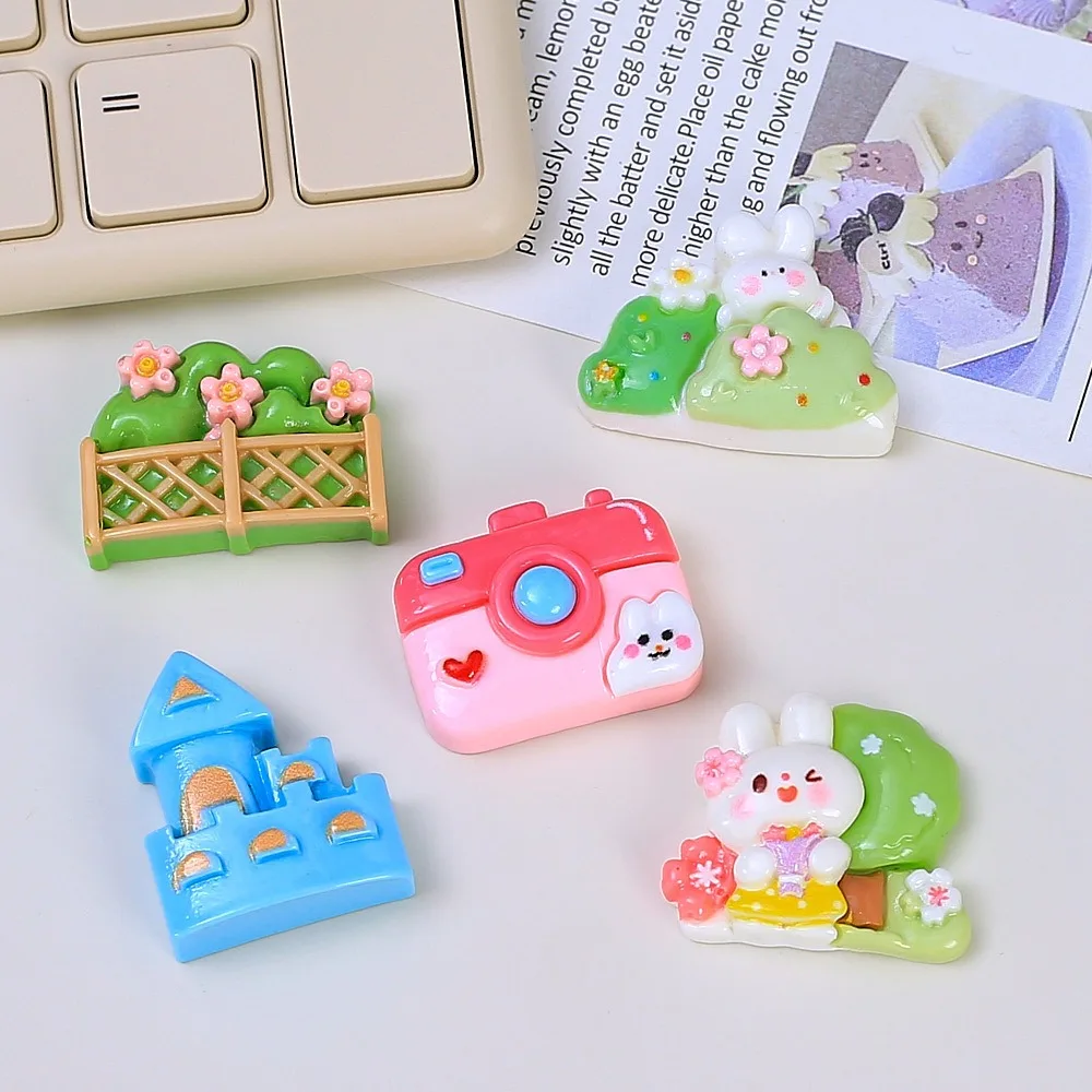 10Pcs Kawii Mini resin Camera Series Miniature Flat Back Cabochons For Hairpin Scrapbooking DIY Home Decor Craft Accessories