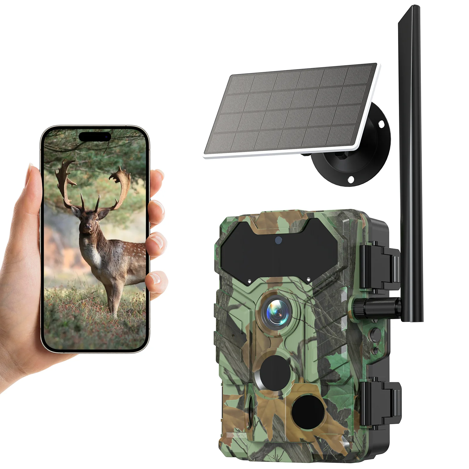 

32MP/1080P Solar Hunting Camera Night Vision Motion Activated wild camera outdoor Multiple versions of network connections