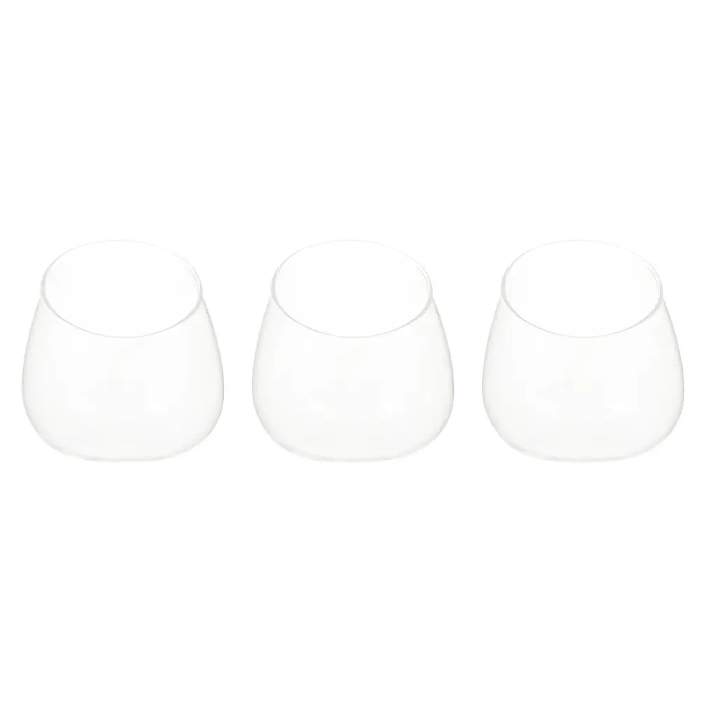 3pcs Micro Landscape Terrarium Glass Bottle with Slanted Cut for Succulents, Desktop Home Decoration