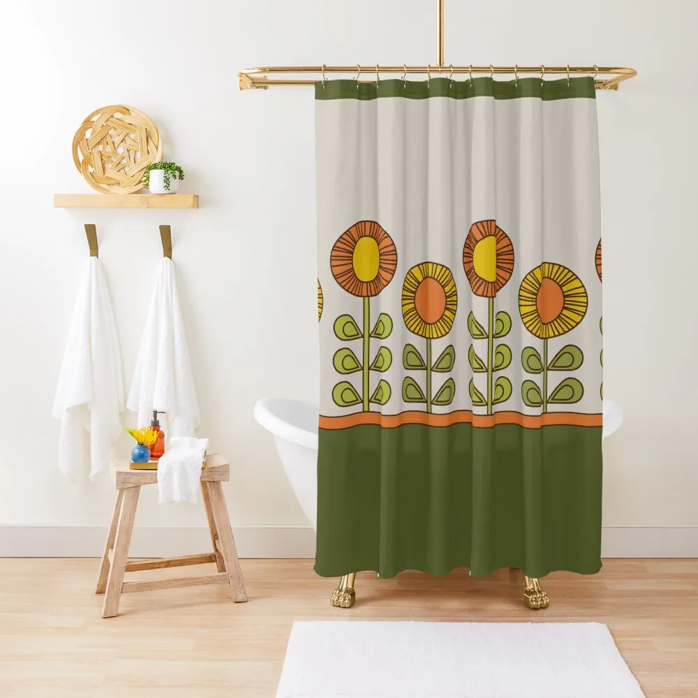 

Seventies Sunflowers Shower Curtain Bathroom Decor Elegant Bathroom Modern Accessory Bathrooms Luxury Bathroom Shower Curtain