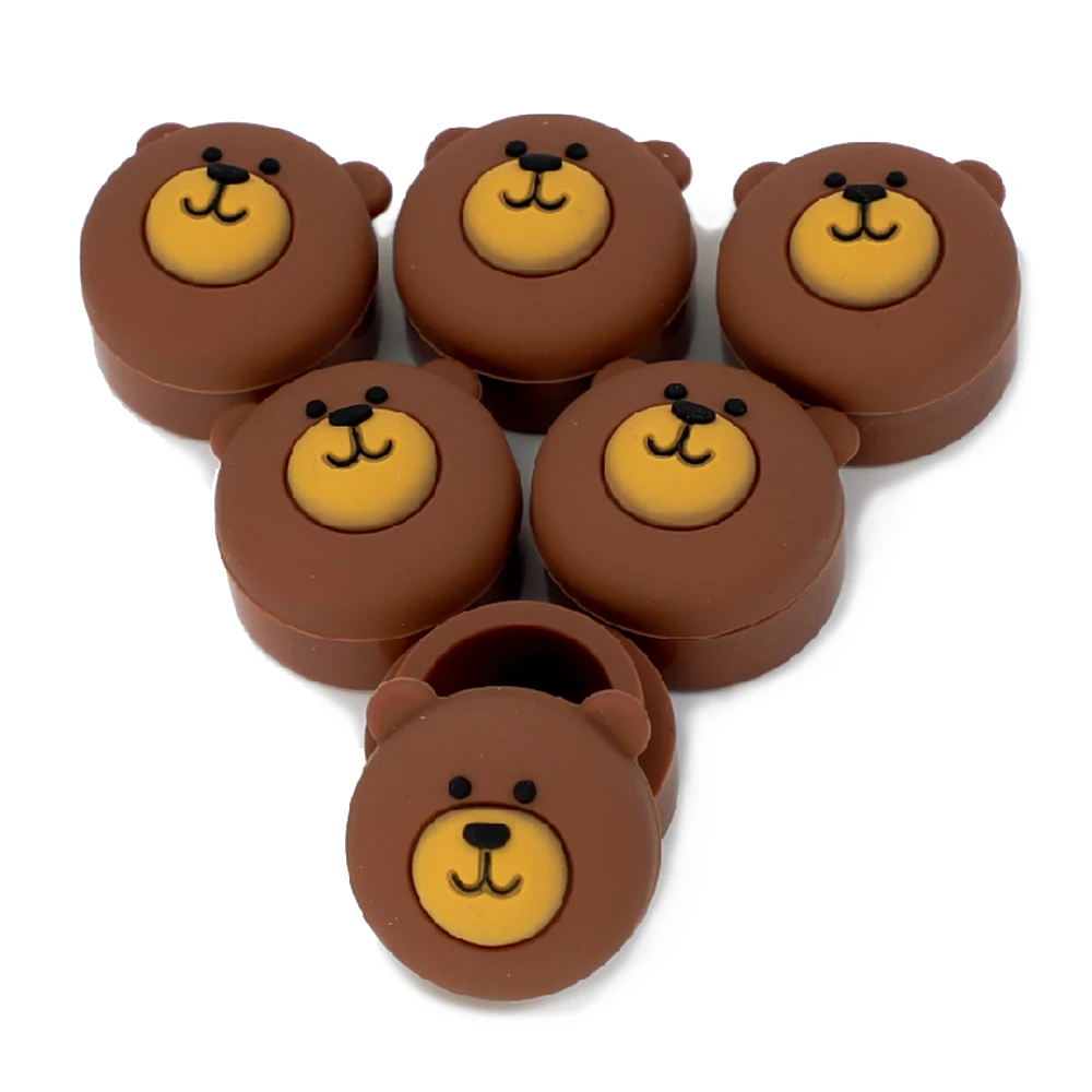 10 PCS 5ml Bear Design Container Lip Balm Pot With Lids Honeybee Jars Home Accessories  Makeup Sample Bottle  NonStick Slicks