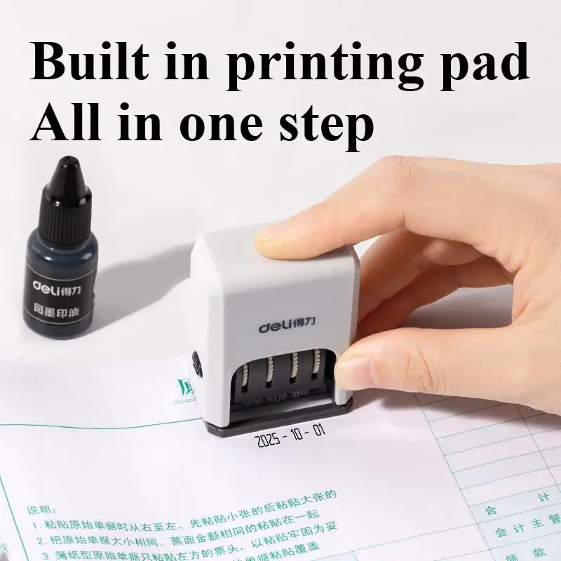 ديلي 79951 نظام ترقيم ختم تاريخ الحبر الأسود مكون من 8 أرقام للتحكم في المستندات والأرشيف