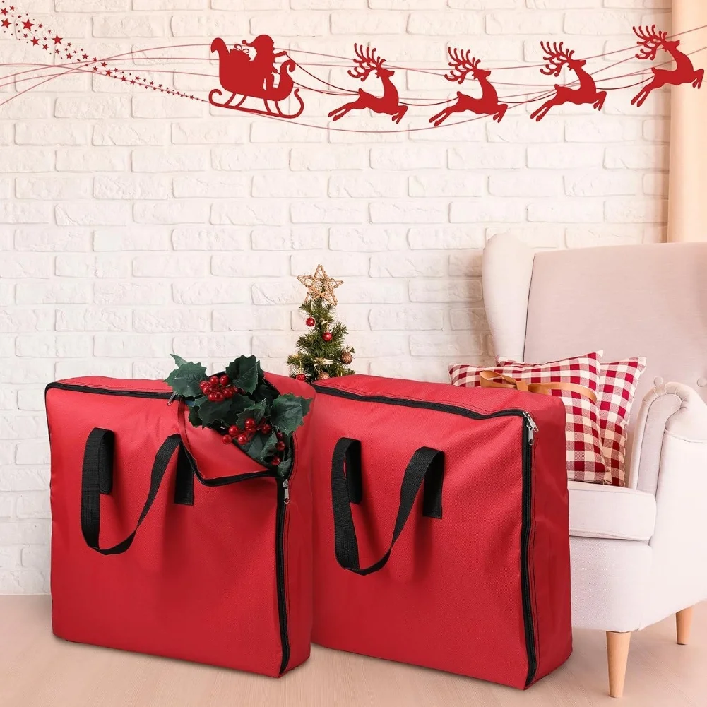 

Holiday Storage Bag Wreath Storage Bag Sturdy Handles Protects Ornaments Heavy Duty Storage Solution Storage Bag