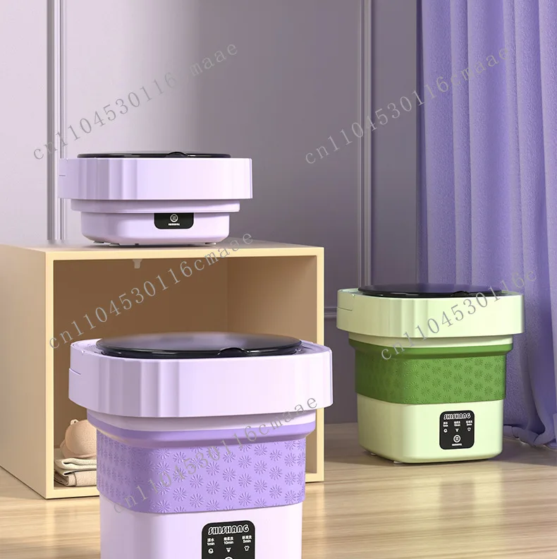 6L 8L المحمولة للطي لا تأخذ مساحة الأزرق التعقيم ملابس الطفل الملابس الداخلية غسالة غسالة صغيرة