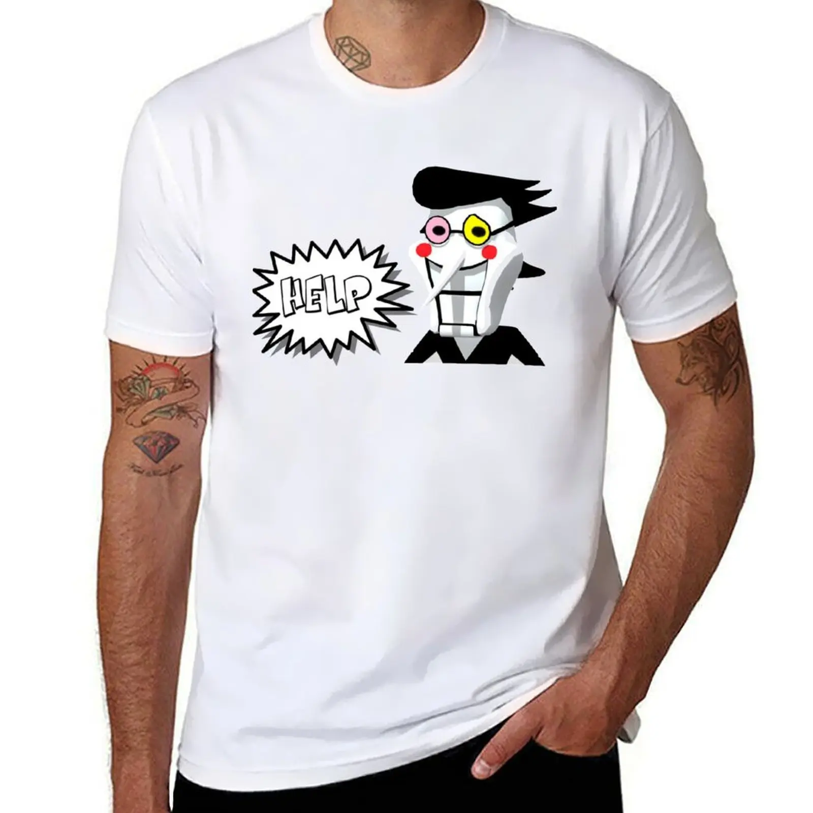 

Spamton Say Help T_Shirt T-Shirt man t shirts for men t shirt men 100% cotton luxury brand man t shirts graphic T-Shirt
