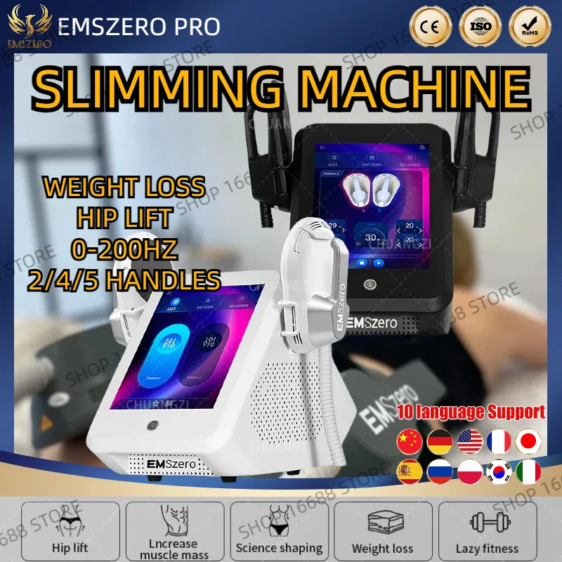 Portable EMSzero Sculpt Body Contouting 15 Tesla 200Hz EMSZERO Body Sculpting Muscle Stimulator Fitness Machine