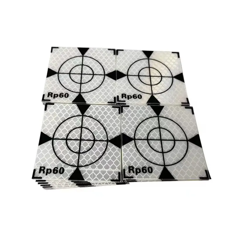 100 pz dimensioni 20 30 40 50 60 80 100mm foglio riflettente per stazione totale rilievo geografia triangolo bianco bersaglio adesivo riflettente