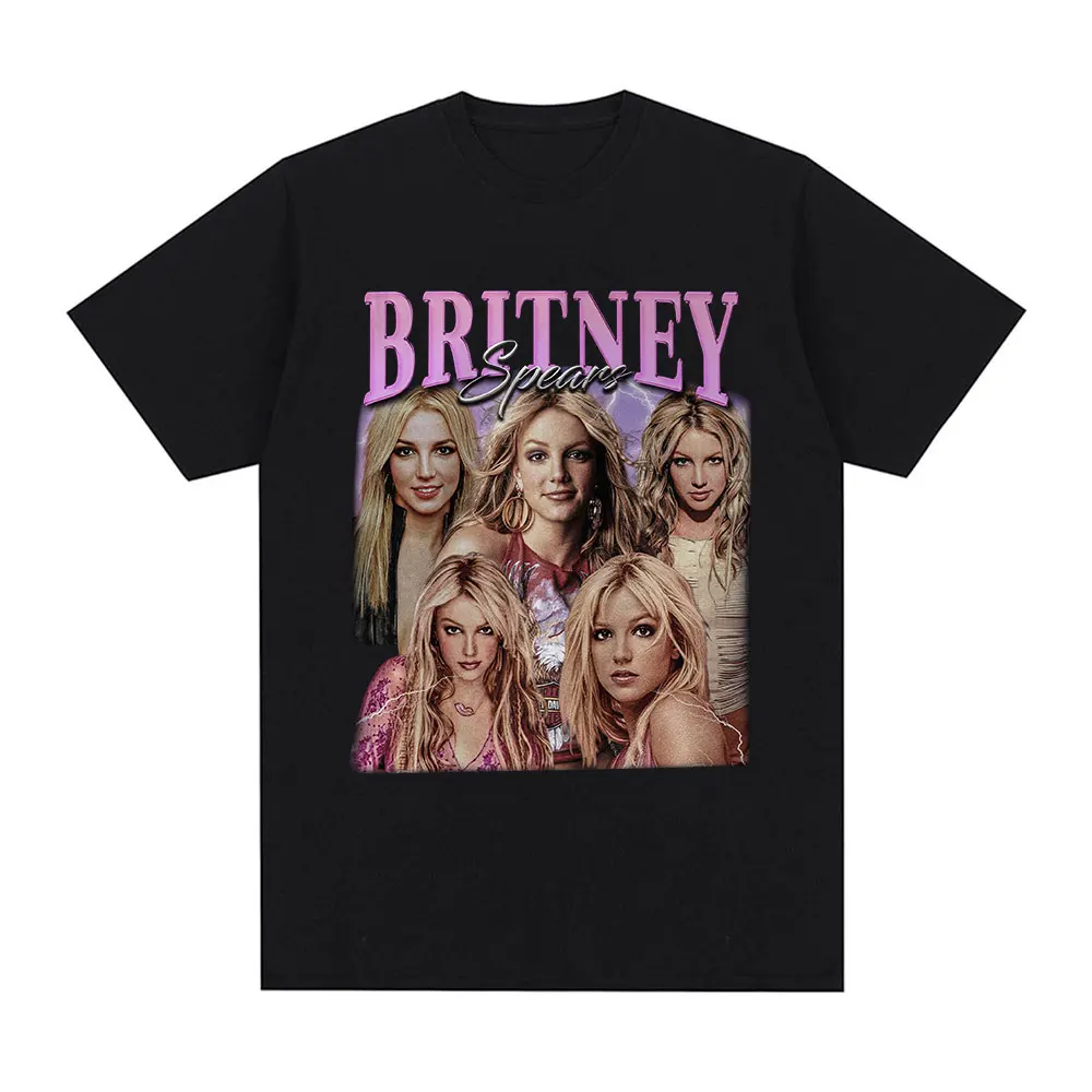 Britney Spears Fashion Aesthetic Graphic T Shirt Male Female Cotton T-shirts Harajuku Vintage Short Sleeve Tee Shirt Oversized