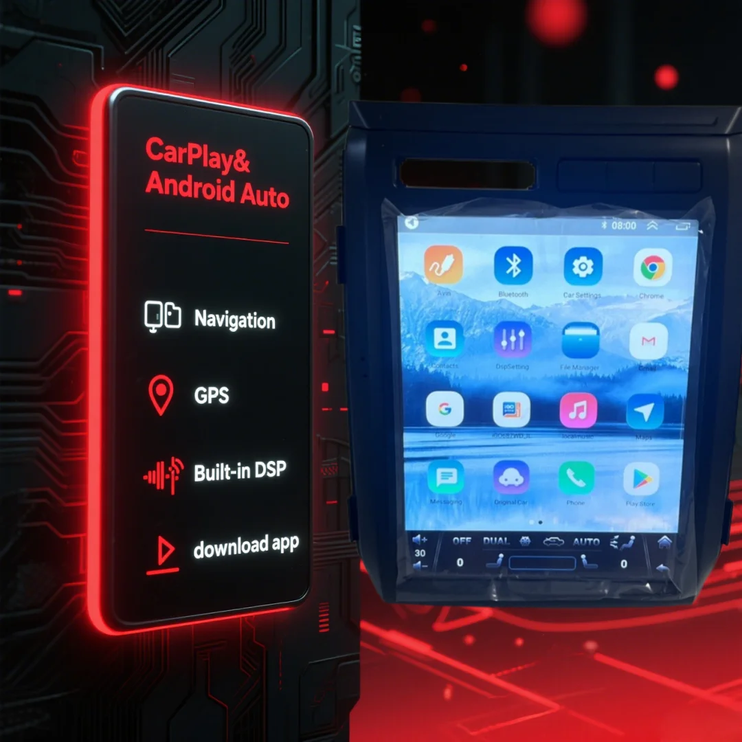 12,1-дюймовый автомобильный радиоприемник для Ford Raptor F-150 F150 2009-2012 CarPlay Android 14 4G, головное устройство, беспроводной Bluetooth, сенсорный экран, стерео