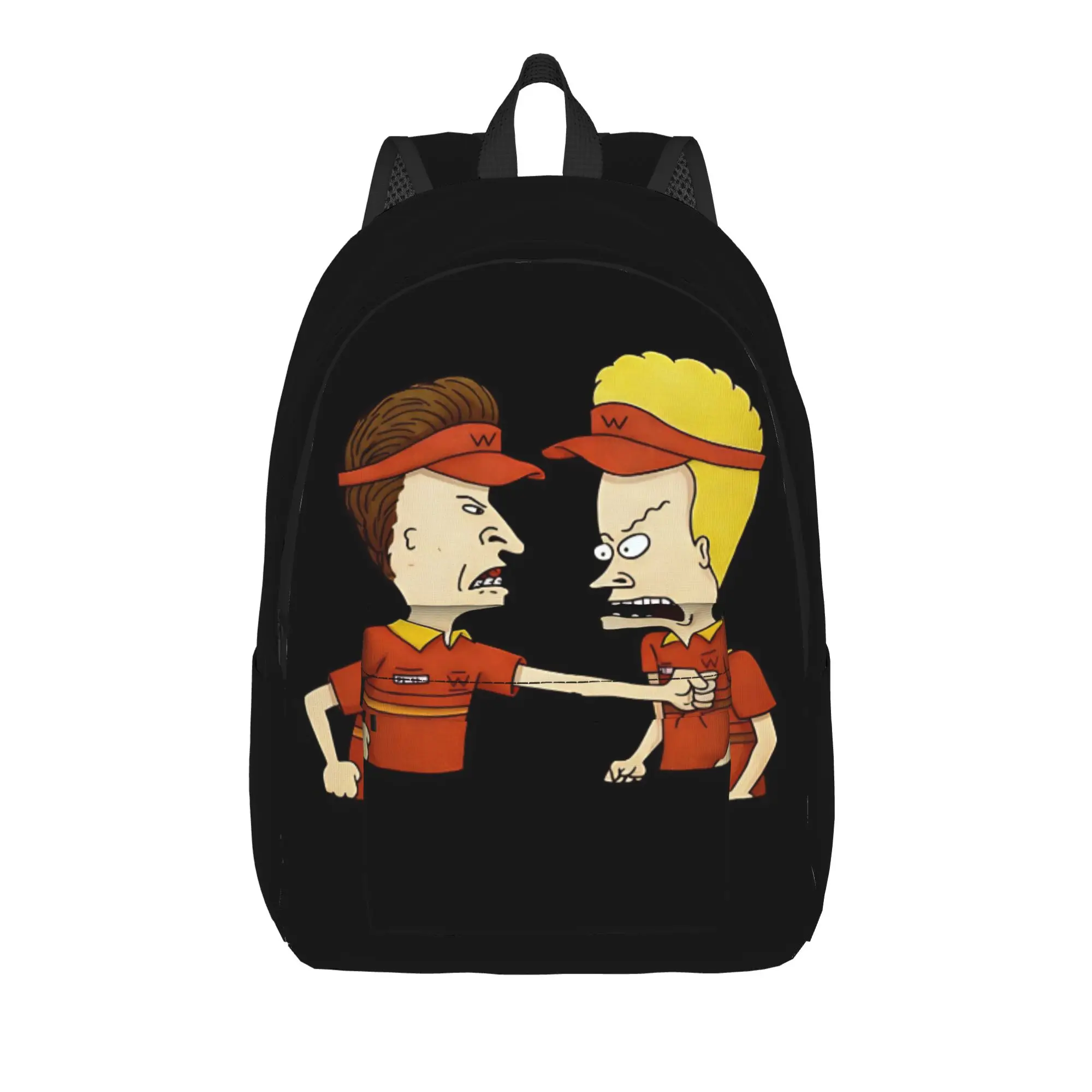 Back to school season Light Nostalgic 90s arguing in uniform Handbag Beavis and Butt Head Couple Bookbag Backpack