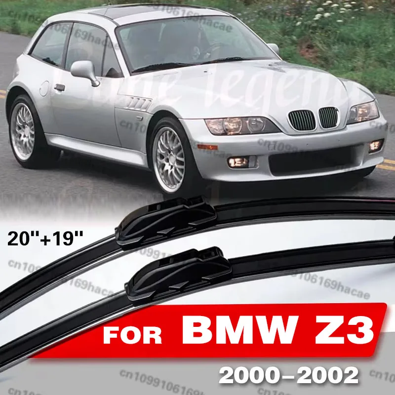 

For BMW Z3 2000 - 2002 2001 Front Windshield Wiper Blades 2pcs Windscreen Window Accessories U J Hook 20"+19"