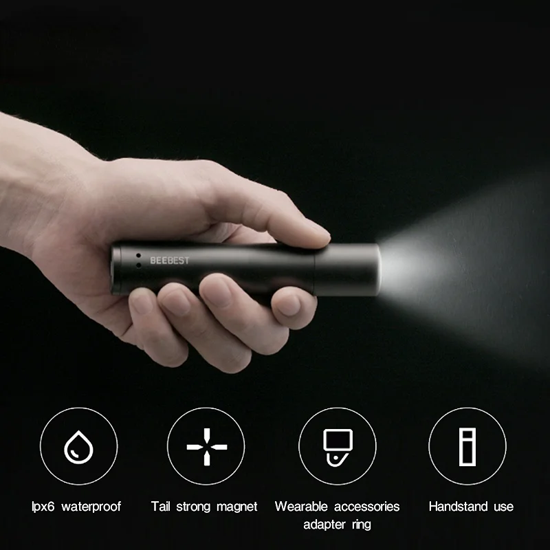 Xiaomi Youpin Beebest High-light Zoom Flashlight 1000LM 6-speed mode multi-function brightness IPX6 waterproof outdoor light