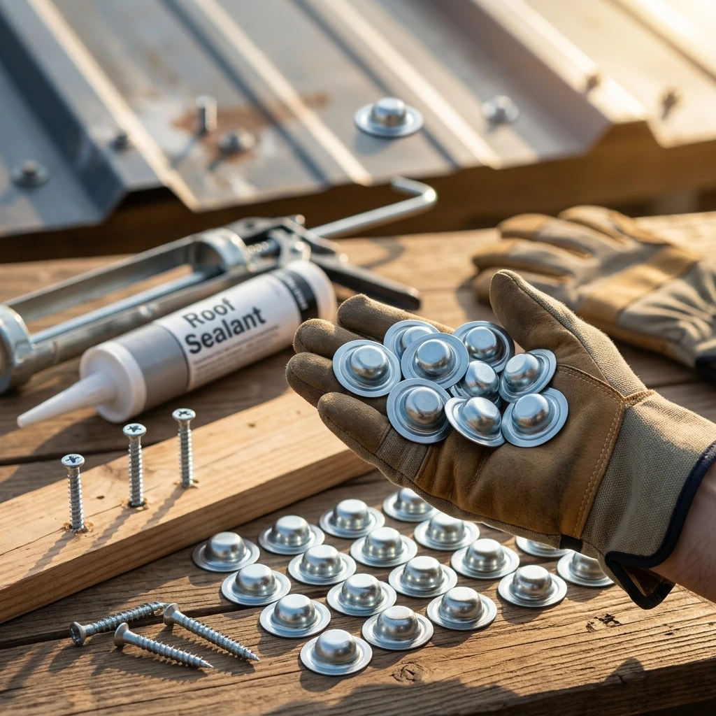 Metal Roof Screw Caps Waterproofing Fastener Covers for Residential Barn Shed Garage Industrial Roofing Repair Kit Durable
