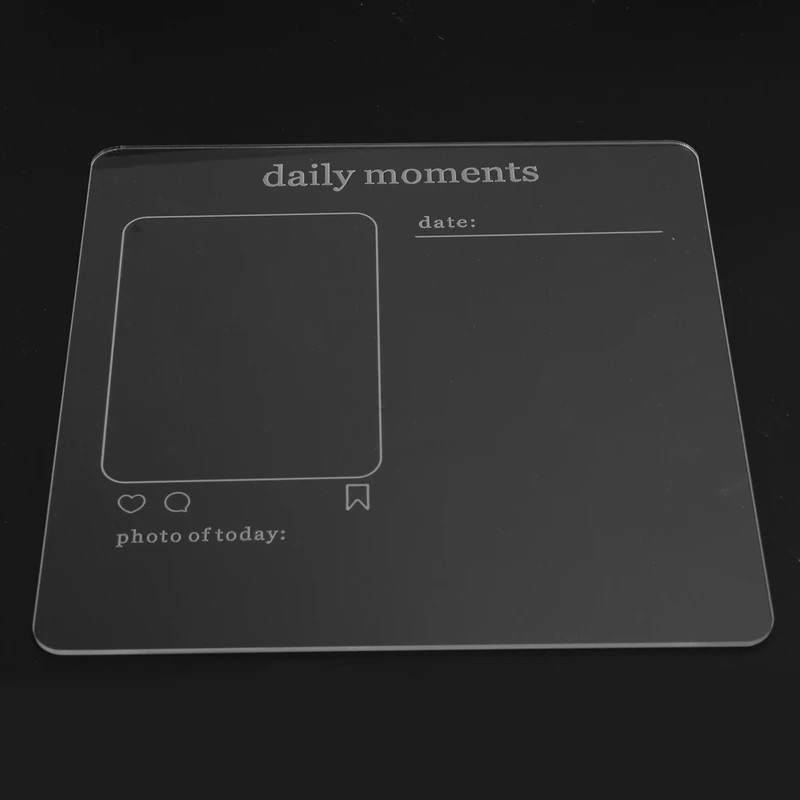 USB Transparent Acrylic Message Board With Pen Note Daily Moment Memo To Do List Luminous Photo Album Night Light