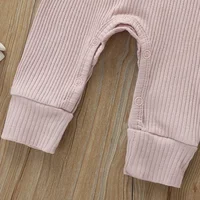 Spring Autumn Newborn Infant Baby Boys Girls Full Sleeve Rib Cotton Romper Playsuit Jumpsuit 3