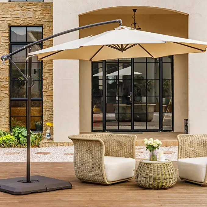

Traditional Modern Outdoor Patio Umbrella with Free Adjustments Steel Frame Polyester Material Exterior Warehouse Applications