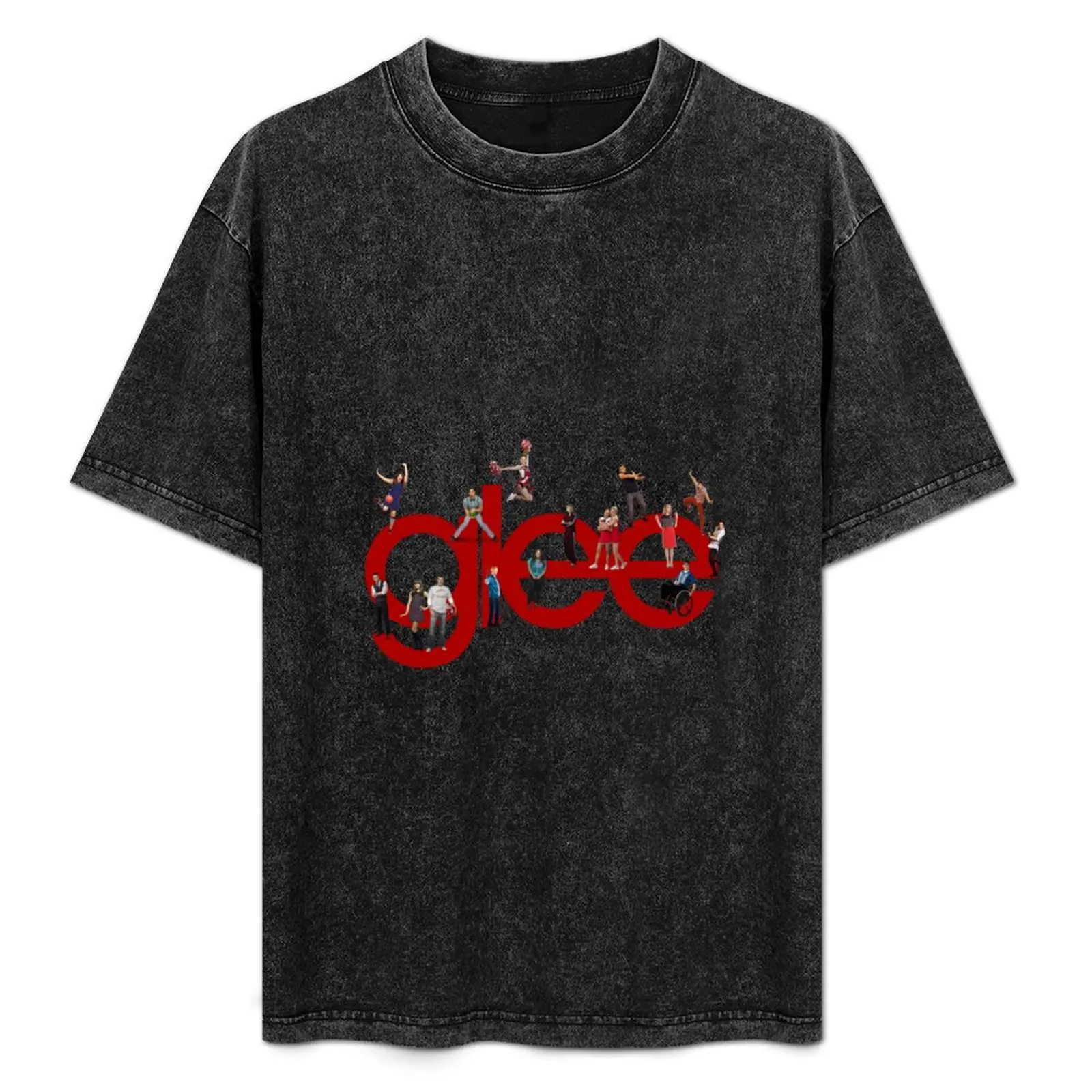 

Футболка с логотипом Glee и изображением актеров, повседневная базовая футболка с коротким рукавом