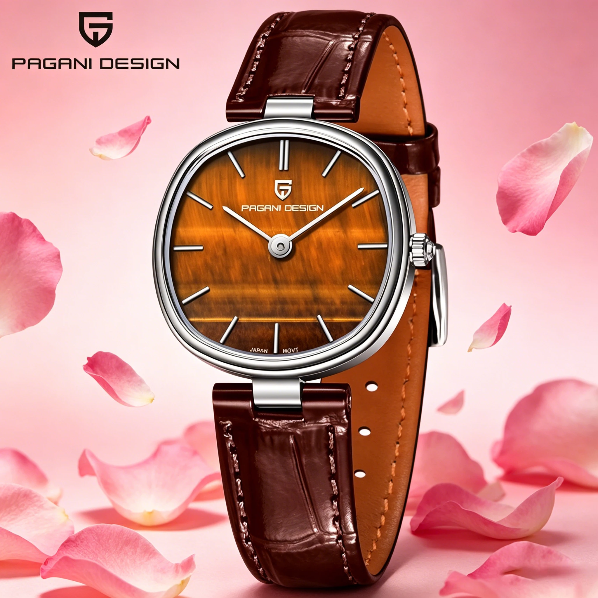 

PAGANI DESIGN Fashion Women's Quartz Watch Luxury MIYOTA GL22 PU Leather Strap 32MM Sapphire Waterproof Clock Relogio Feminino