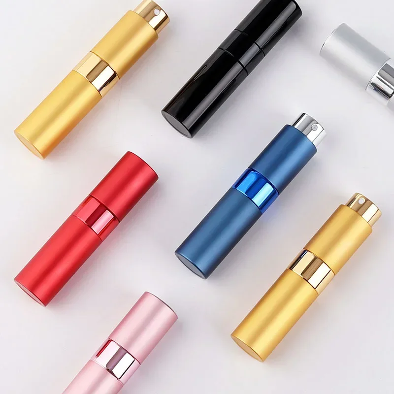 8ml metal aluminum perfume bottle cosmetic spray bottle portable empty bottle travel sub-bottle liner glass