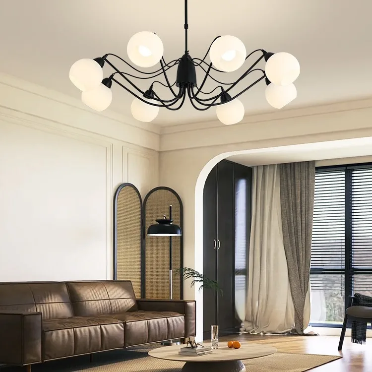 

Лампа для гостиной, основная лампа, люстра, французский ретро, современный свет, роскошный высокий смысл, американские средневековые лампы Magic Bean