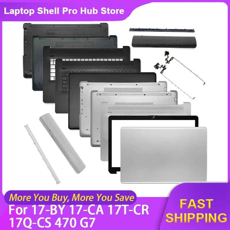 NEUE Laptop-Hülle für HP 17-BY 17-CA 17T-CR 17Q-CS 470 G7 LCD-Rückabdeckung, vordere Blende, Handballenauflage, Unterteil, L22508-001, L22515-001