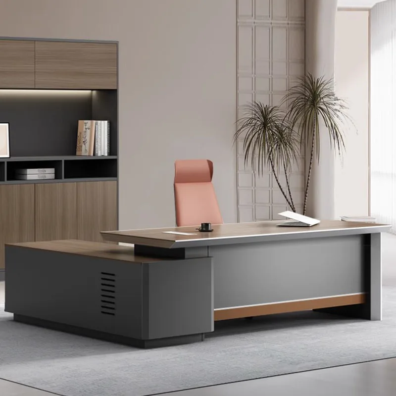 European Luxury Office Desk Reception Executive Floor Organizers Computer Desks Storage Standing Mesa De Computador Furniture