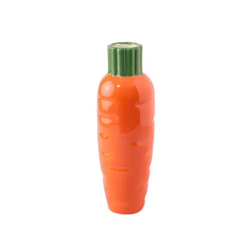 Creative carrot ceramic vase ornaments,home good item mug candlestick,retro style cute home decoration Aesthetic room decoration