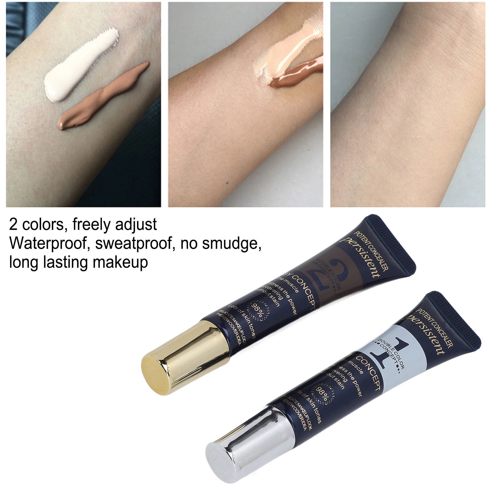 Scar Concealer Sweatproof Long Lasting Makeup Waterproof Beige Bronze Safe Ingredients Tattoo Concealer for Scars