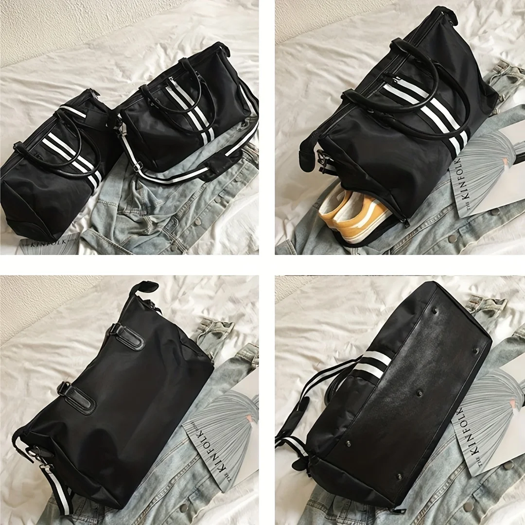 1pc Large Capacity Fitness Bag With Independent Shoe Positions Suitable For Short Distance Travel And Fitness