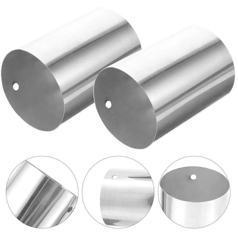 2 Pcs Handrail Connector Plug Grab Stainless Steel Round Extended Bracket for Tubing