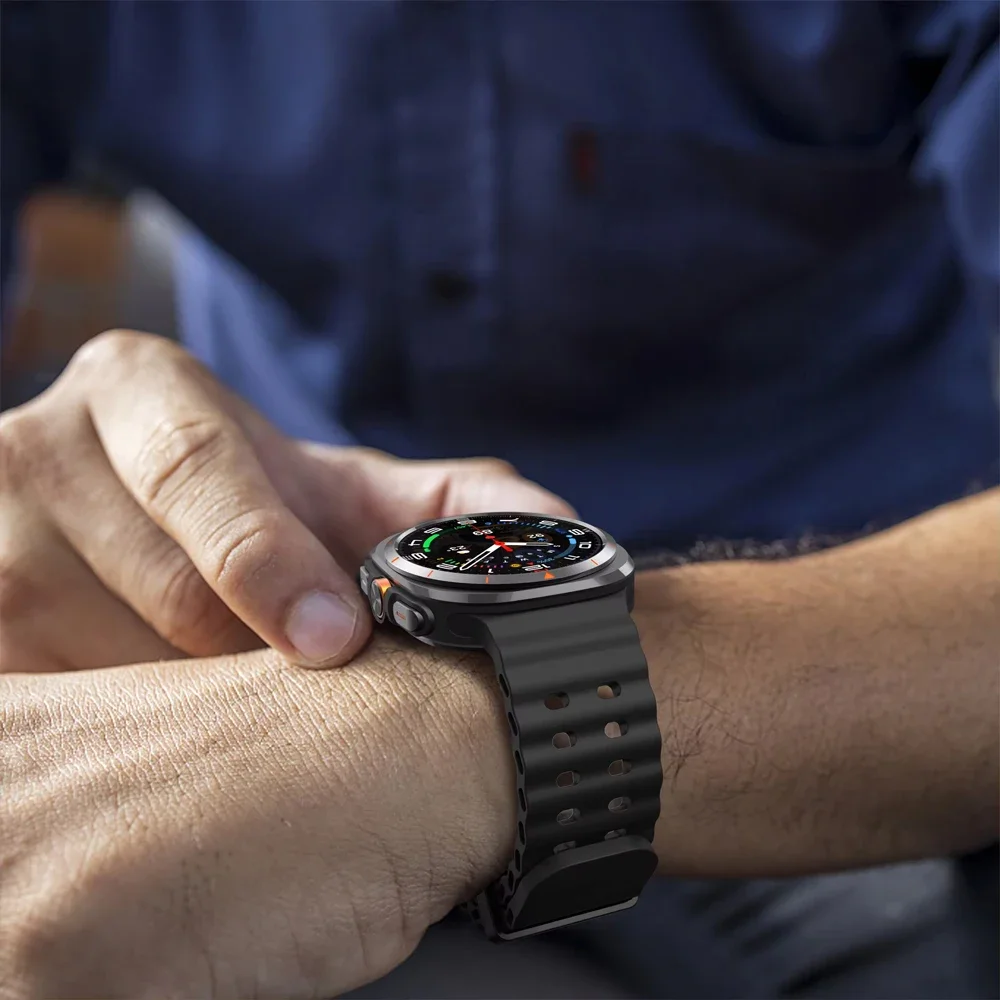 Официальный силиконовый ремешок Ocean для Samsung Galaxy Watch 8 Ultra 47 мм, спортивный ремешок, браслет Galaxy Watch 7 Ultra Correa