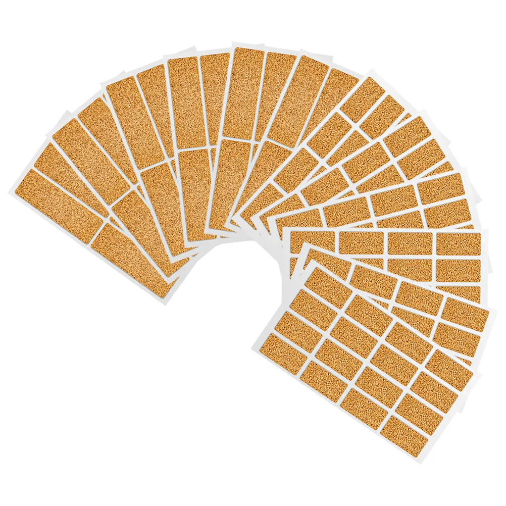 2 Bags Writable Cork Paper Label Stickers Self Adhesive Removable for Jars Containers Bottles Freezer Food Storage Pantry