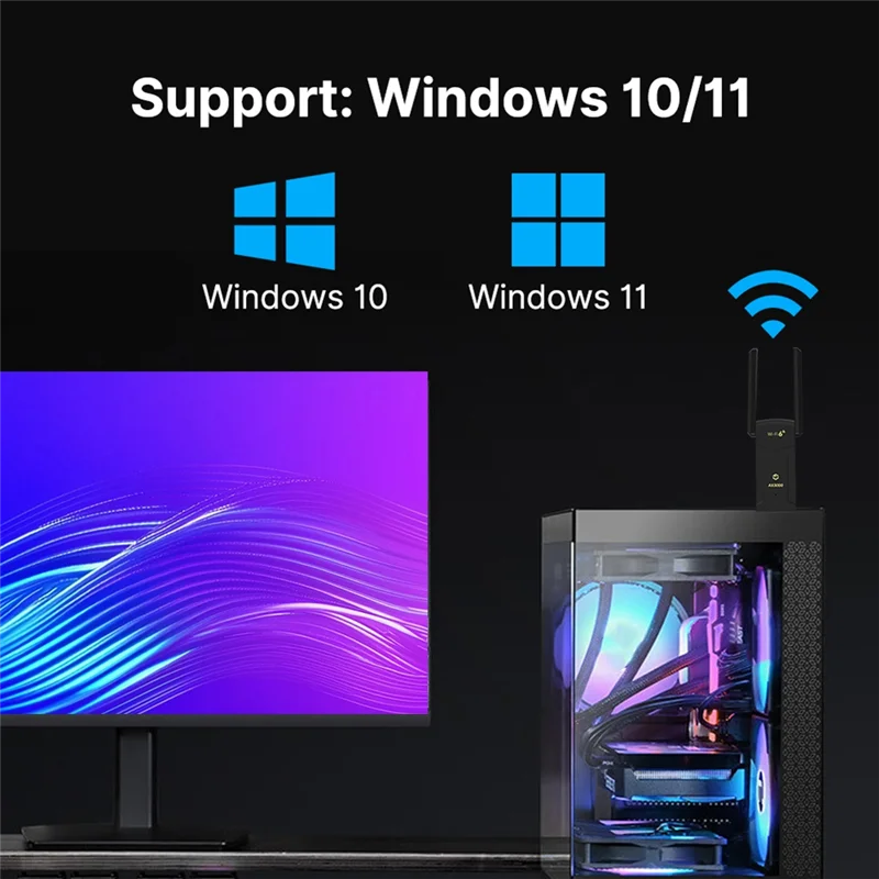 AX3000 Wifi 6E BT5.2 USB アダプタネットワークレシーバー USB3.0 トライバンド 2.4 グラム/5 グラム/6Ghz Wifi 6 ワイヤレスネットワークカード Win10/11 用