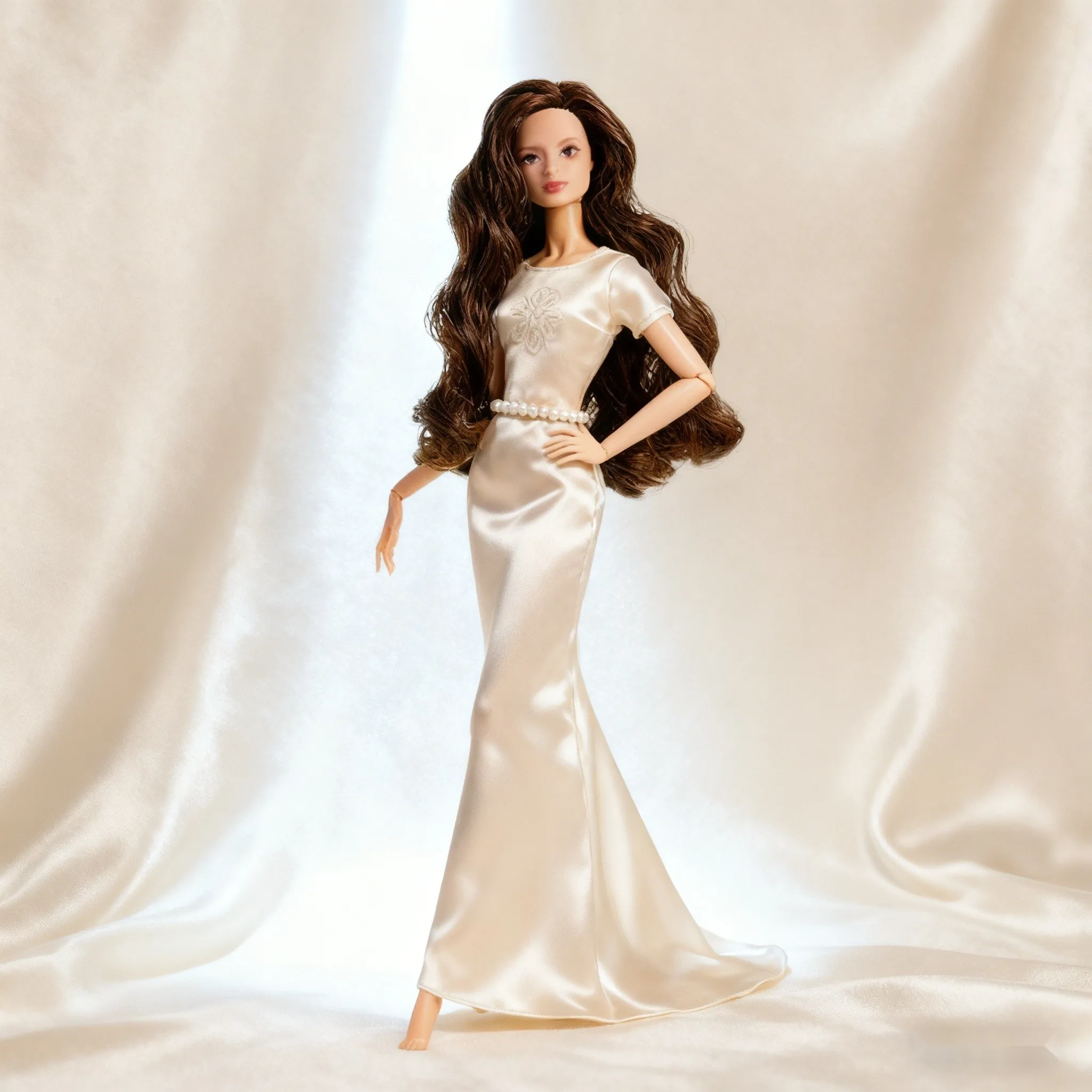 

12.6inch Realistic Collectible BJD Doll - Fashion Model Ball Jointed Doll with 12 Joints for DIY Crafting (No Clothing