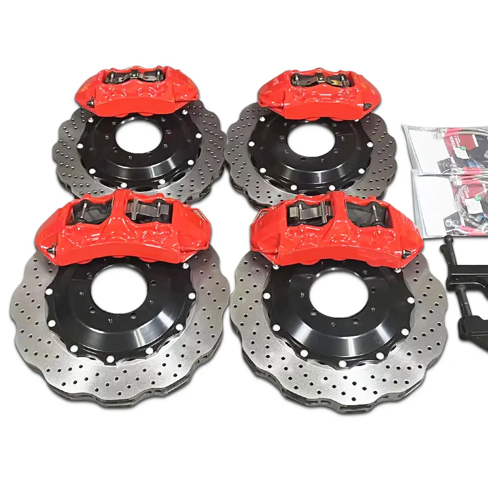 GT4 4 Piston Auto Brake Rotor Set Caliper For 2014 2015 Audi s6 s7