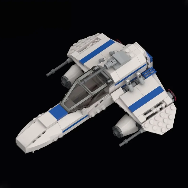 187 elementów Star Battle MOC E-Wing (wersja Chibi) Klocki konstrukcyjne Zabawka edukacyjna dla dzieci Rozwój kreatywności DIY Prezent urodzinowy