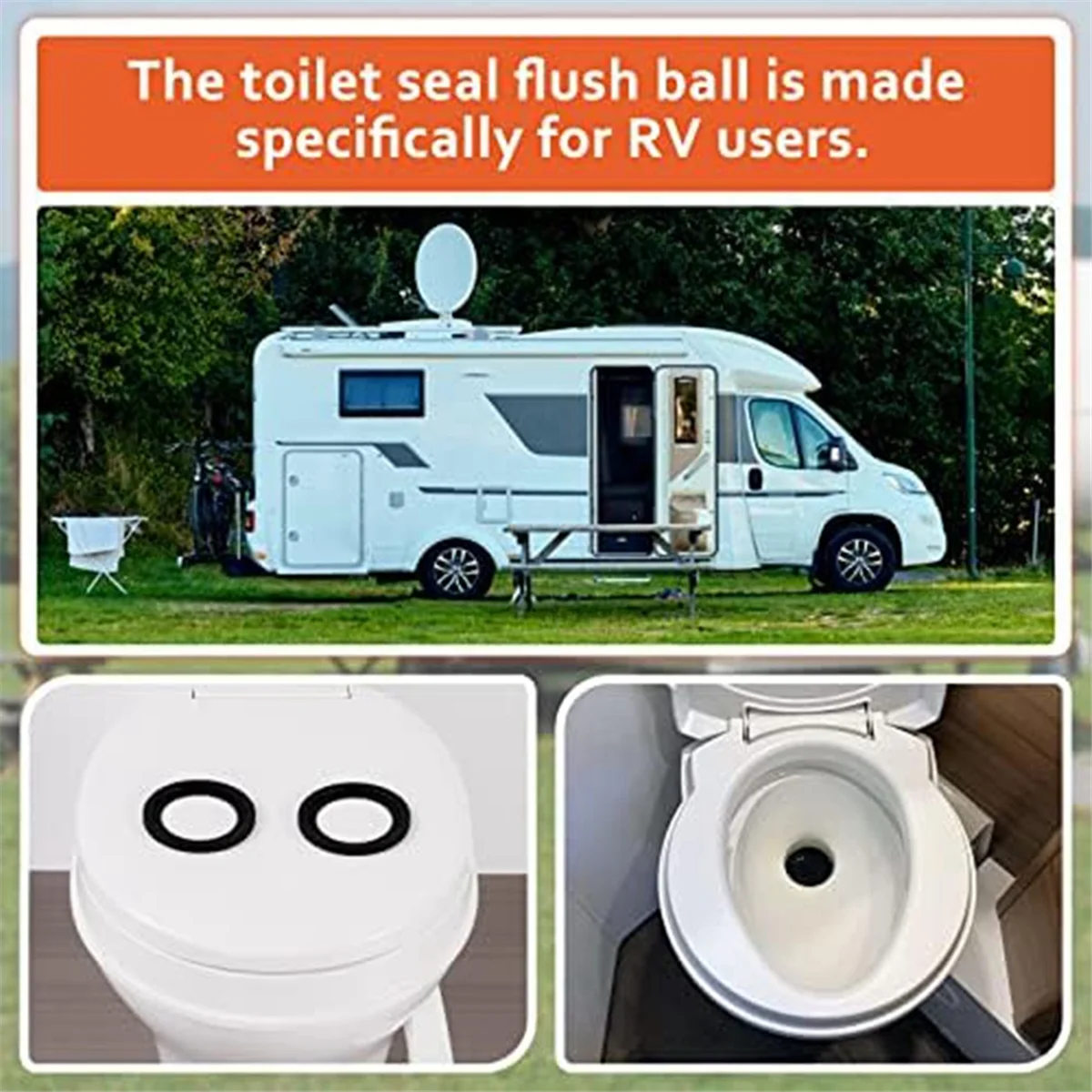 2Pcs RV Toilet Seal Kit Perfect Replacingfor 300/310/320 RV Toilet Parts Solve the Leakage Problem