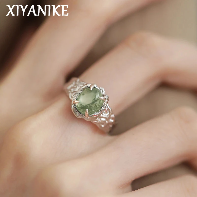 XIYANIKE Sweet Cool Zircon Irregular Texture Cuff Finger Rings For Women Girl Fashion New Jewelry Lady Gift Party anillos mujer