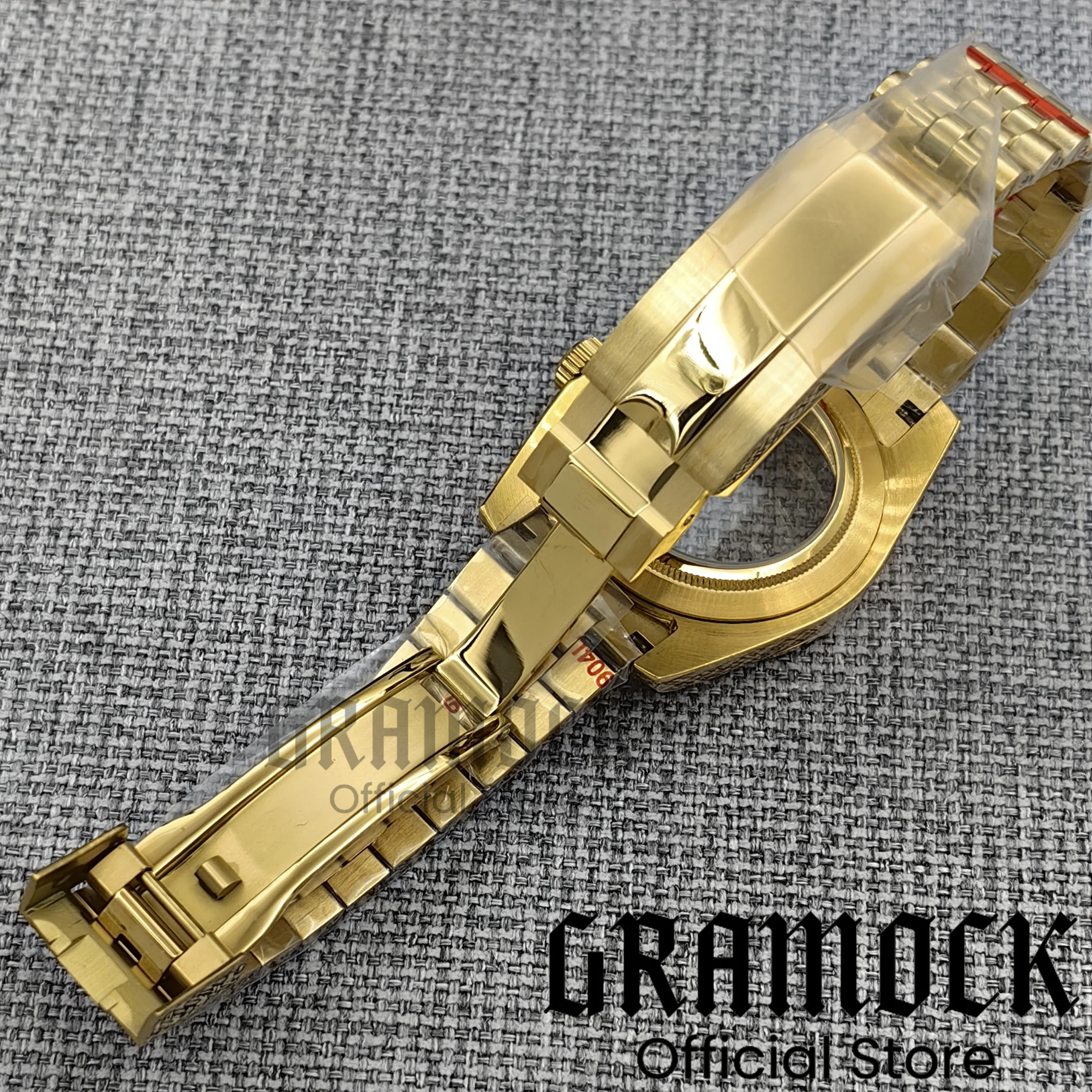 Gramock New 2025 36/39mm Diamond Decorated Case Sapphire Glass Slider Buckle New End Link Strap Fit NH ETA PT Miyota Movement