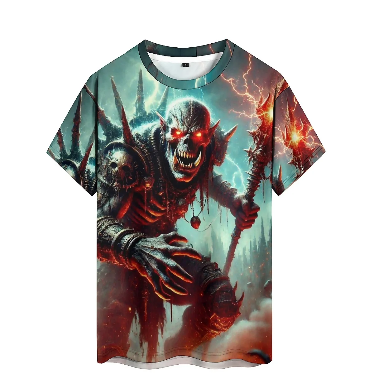 

Men's 3D Printed Short Sleeved T-shirt Gothic Dark Loose Fit Breathable and Comfortable Fabric Party Carnival Event Three-dimens