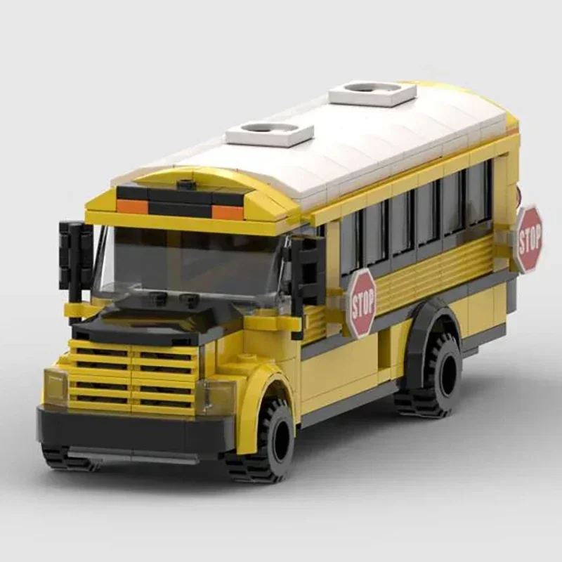 Moc Building Bricks City Public Car School Bus Model Technology Modular Blocks Gift Christmas Car Toy DIY Sets Assembly