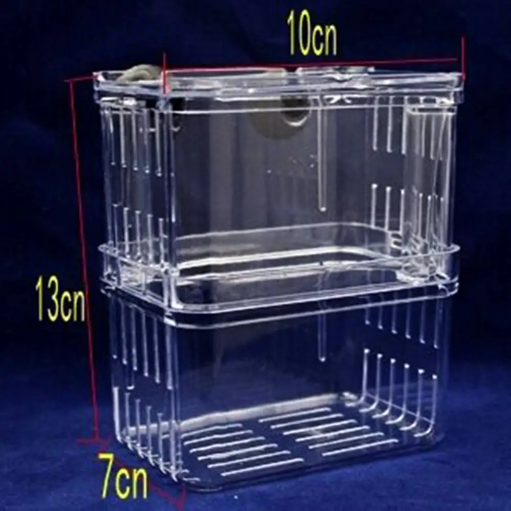 2 Sizes Fish Breeding Isolation Box Double-Deck Clear Fish Breeding Isolation Box Aquarium Breeder Fish Tank Hatching Fish Tank