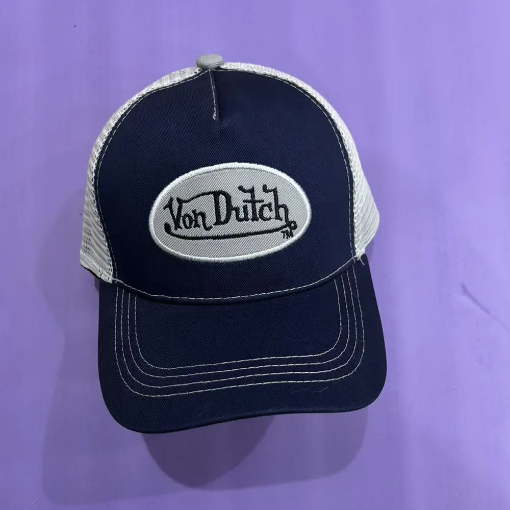 Casual fashion VON Baseball Cap Breathable shade Alphabet embroidery Sunblock Mesh Embroidered DUTCH Trucker Hat