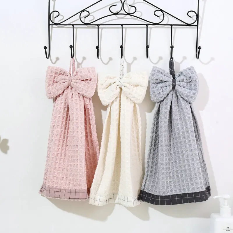 

Small Waffle Hand Towels Kitchen Strong Absorbent Rag Bathroom Hotel Restaurant Kindergarten Face Towel Kitchen Supplies