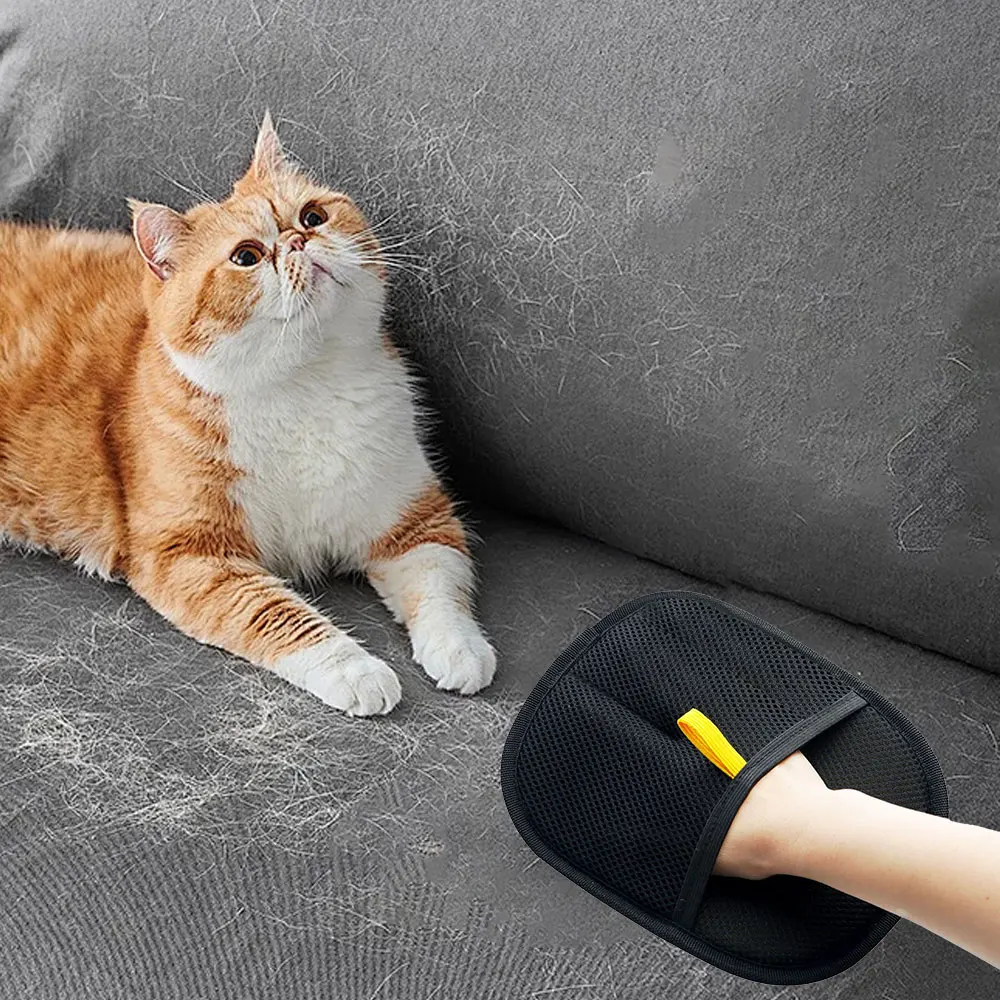 2025 Haustierpflegehandschuh doppelseitiger Fellentfernungshandschuh für Katzen und Hunde ideal für Baden Reinigung von Teppichen Sofas tragbar waschbar praktisches Zubehör für Haustiere effektives Werkzeug für Fellpfl – Detail 19