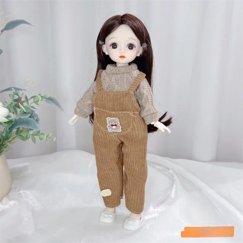 Alto valor 6 pontos 30cm bonito bebê pequena princesa conjunto 20 articulações menina bjd presente de aniversário bola articulada boneca roupas