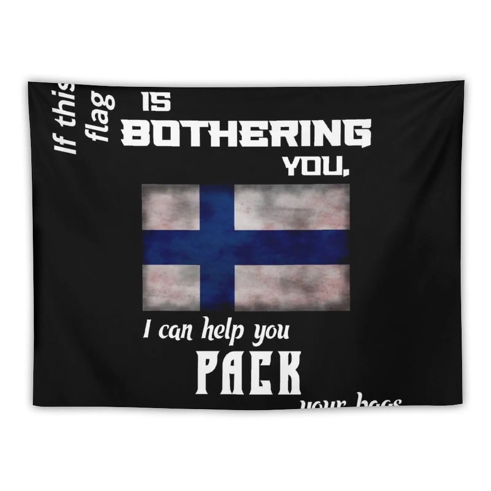 

New Finnish flag - pack your bags Tapestry Wall Hanging Cute Room Things Things To The Room