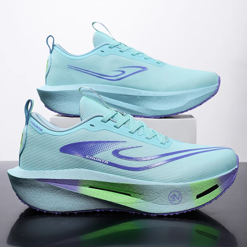 Chunta Carbon Plate Running Shoes Men Women Marathon Speciality Sports Breathable Lightweight Non-Slip Comfortable Athletic